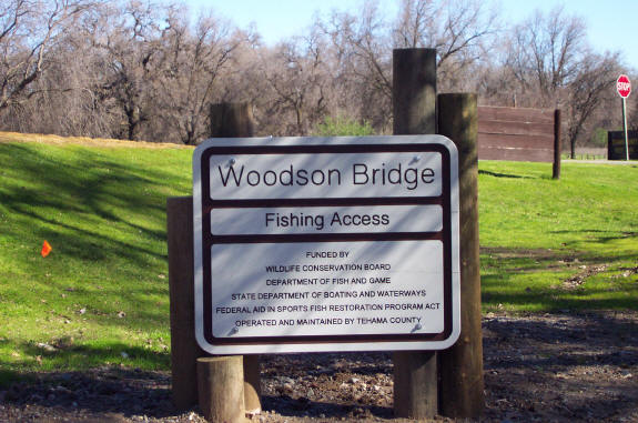 sign at Woodson Bridge - link opens image in new tab